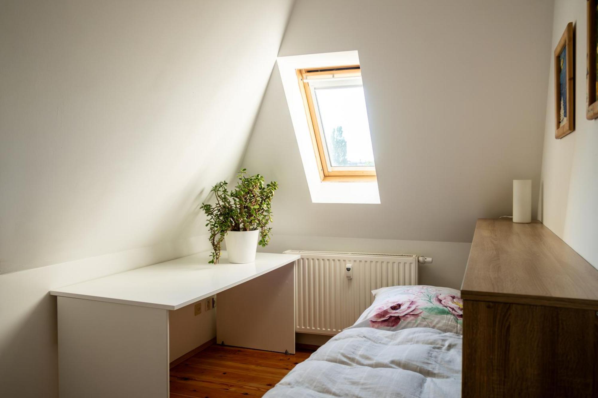 Doppelhaus- Villa Leipzig Schleussig , Moderner Altbau Apartment Dachetage Mit 2 Schlafzimmern Und Separatem Zusatzzimmer , Parkplatz - Balkon - Kamin - Eicheparkett - Arbeitsplatz 外观 照片
